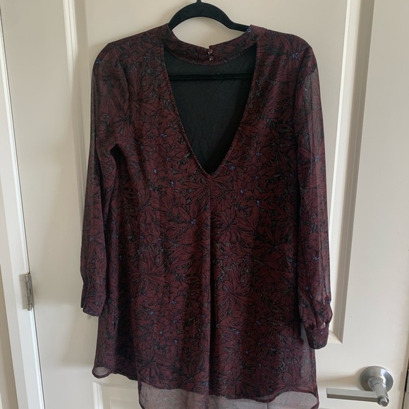 - Astr Floral Chiffon Back Cutout Shift Mini Dress Small - Picture 14 of 14